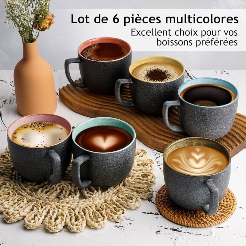 Lot de 6 tasses à café